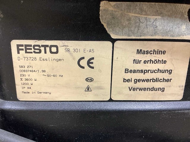 Festo sr 301 e-as industriële stofzuiger - afbeelding 8 van  8