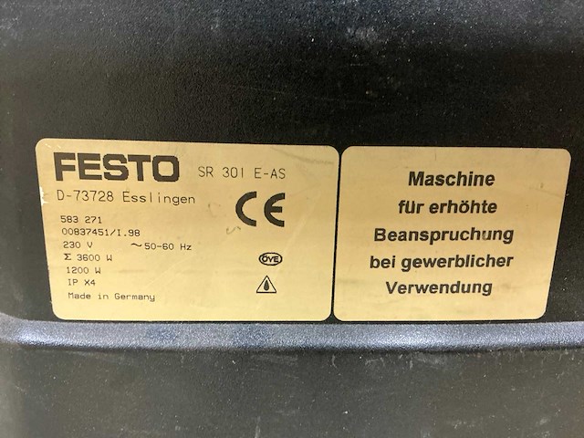 Festo sr 301 e-as industriële stofzuiger - afbeelding 8 van  8