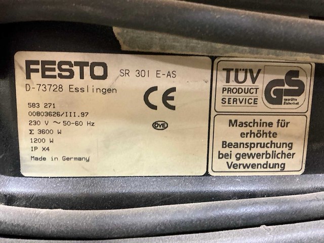 Festo sr 301 e-as industriële stofzuiger - afbeelding 8 van  8