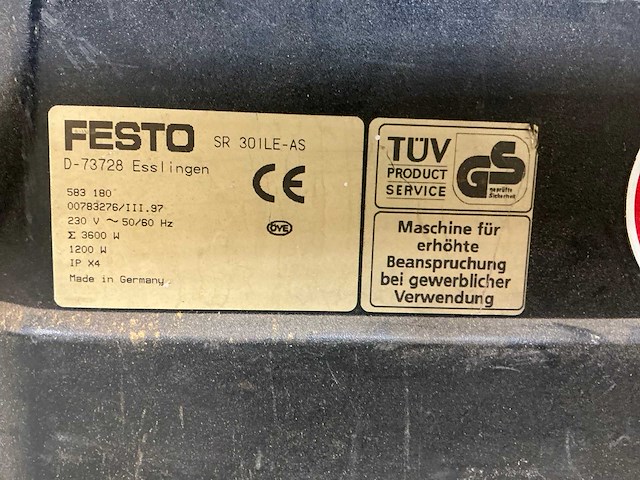 Festo sr 301 le-as industriële stofzuiger - afbeelding 8 van  8