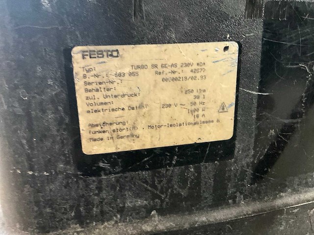 Festo turbo sr6e-as industriële stofzuiger - afbeelding 6 van  6