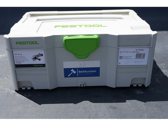 Festool accu haakse slijper agc 18-125 li 5,2 eb-plus - afbeelding 3 van  12