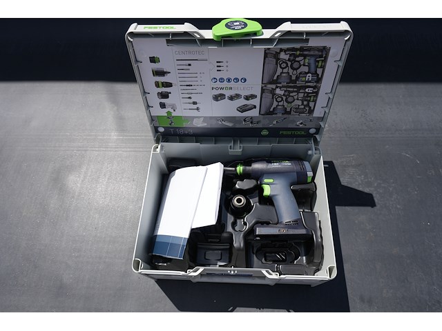 Festool accu schroefmachine t18+ 3 basic - afbeelding 1 van  9