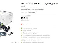 Festool accu tegelslijper dsc-agc 18 li 5,2 ebi-plus - afbeelding 13 van  13