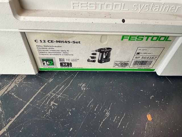 Festool c12 ce-mh45 accu schroefboormachine - functioneel - afbeelding 5 van  5