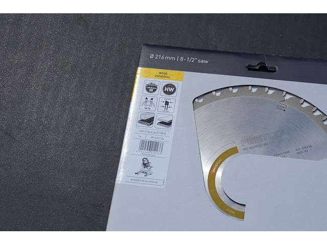Festool cirkelzaagblad 216x2,3x30 w36 hout - afbeelding 1 van  4