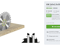 Festool cirkelzaagblad hw 260x2,5x30 w60 wood universal - afbeelding 2 van  2