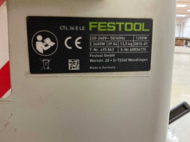 Festool ctl 36 e le industriële stofzuiger - afbeelding 10 van  10