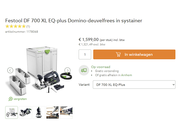 Festool domino xl df 700 eq-plus - afbeelding 10 van  10