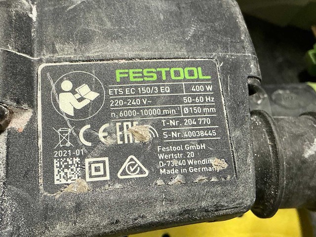 Festool ets ec 150/3 eq schuurmachine - afbeelding 4 van  5