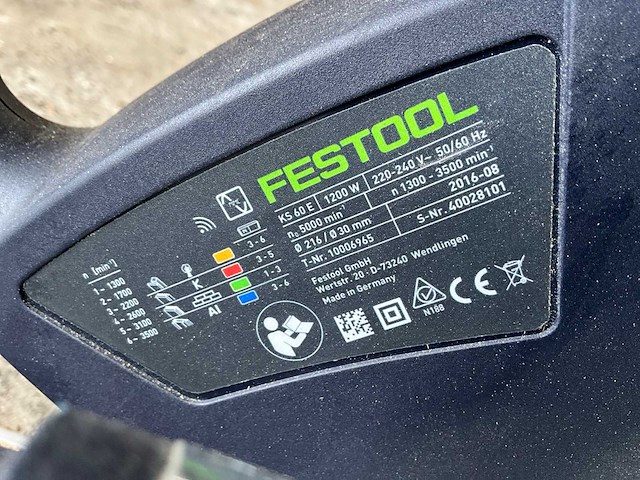Festool ks60e afkort/verstekzaag - afbeelding 5 van  8