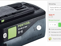 Festool li-ion accupack bp 18 li 5,2 asi bluetooth - afbeelding 3 van  3