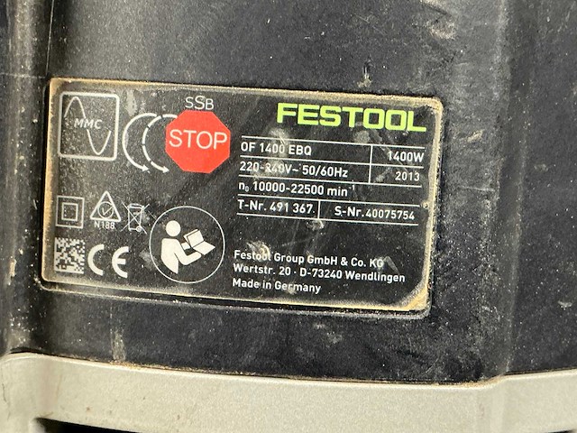 Festool of 1400 ebq bovenfrees - afbeelding 3 van  4