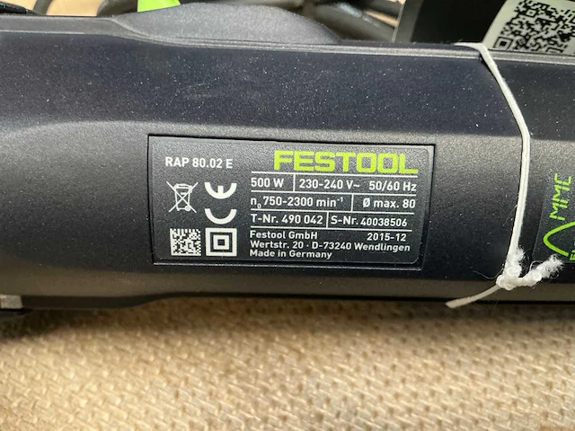 Festool rap 80.02 e polijstmachine - afbeelding 6 van  6