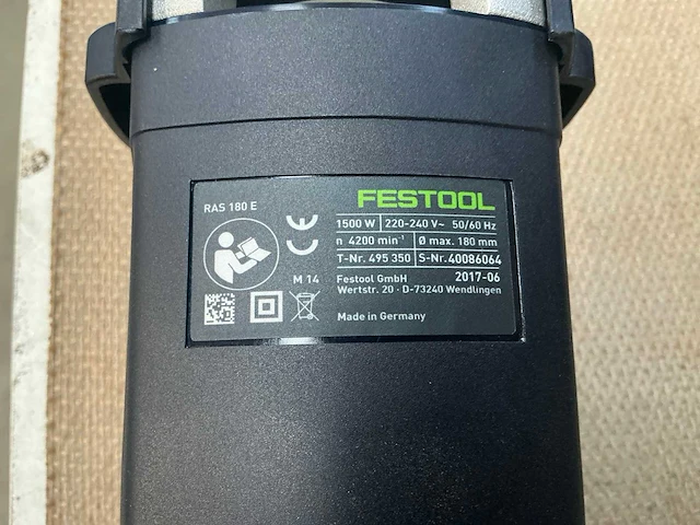 Festool ras 180e rotatieschuurmachine - afbeelding 7 van  7