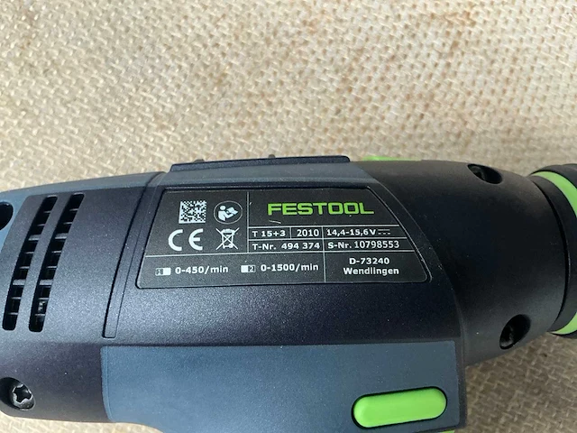 Festool t15+3 schroefboormachine - afbeelding 5 van  7