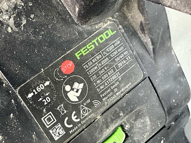 Festool ts 55 rebq-plus invalzaag - functioneel - afbeelding 2 van  6