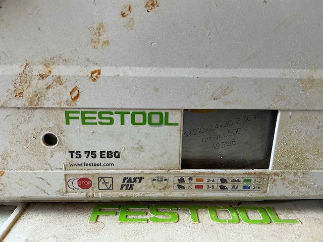 Festool ts 75 ebq cirkelzaagmachine - afbeelding 3 van  7