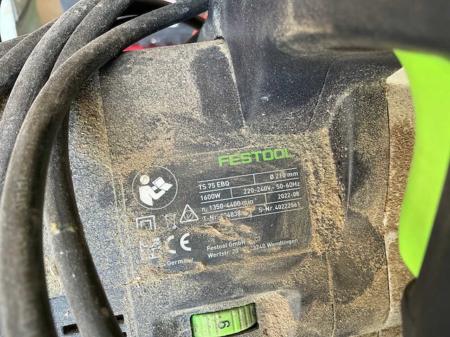 Festool ts 75 ebq cirkelzaagmachine - afbeelding 4 van  7