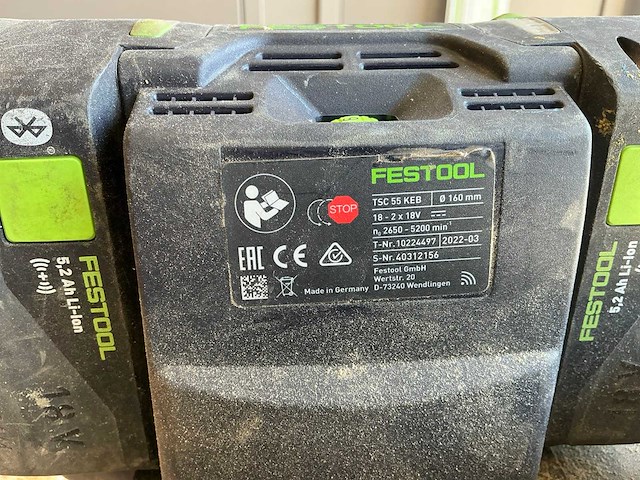 Festool tsc 55 keb cirkelzaagmachine - afbeelding 11 van  14