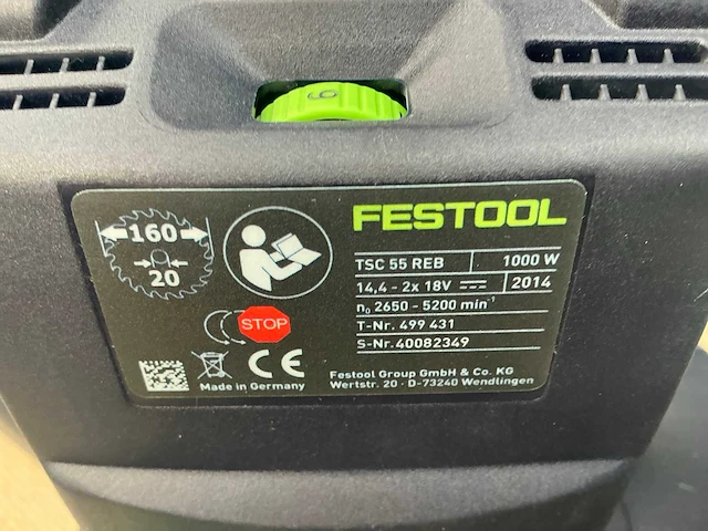 Festool tsc 55 reb accu invalzaag - afbeelding 6 van  8