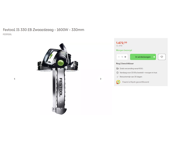 Festool zwaardzaag is 330 eb - afbeelding 6 van  6