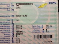 Fiat - doblò - 1.3 mj sx - car - 2009 - afbeelding 5 van  13