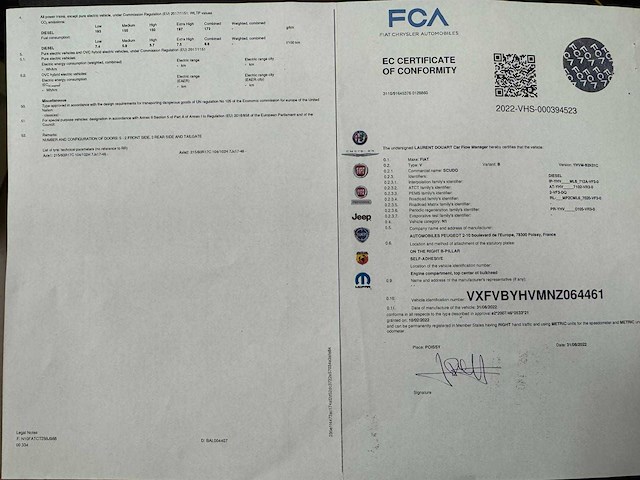 Fiat - scudo - v - car - 2022 - afbeelding 17 van  24