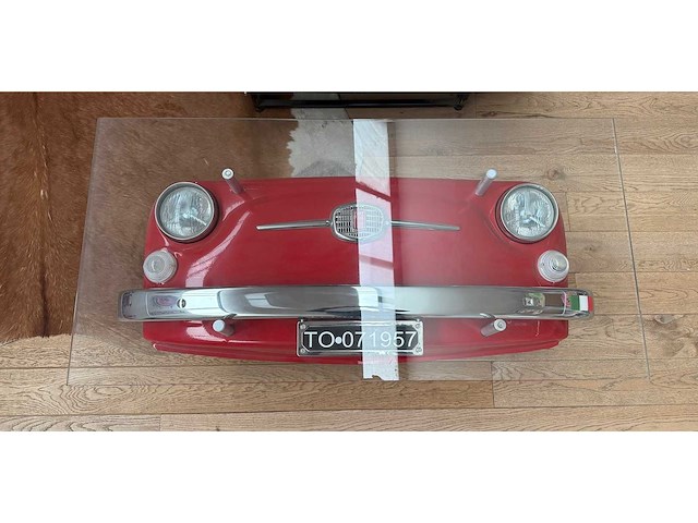 Fiat 500 calandre salontafel in rood - salontafel - afbeelding 2 van  3