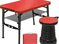 Fiemach draagbare klaptafel met klapkruk - afbeelding 2 van  4