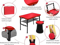 Fiemach draagbare klaptafel met klapkruk - afbeelding 3 van  4