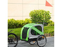 Fietsaanhanger 134 x 73 x 108 cm groen - afbeelding 2 van  7