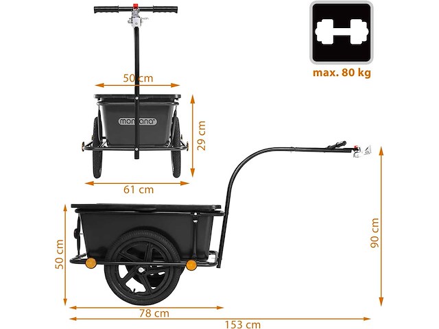 Fietsaanhanger 90l - afbeelding 8 van  10