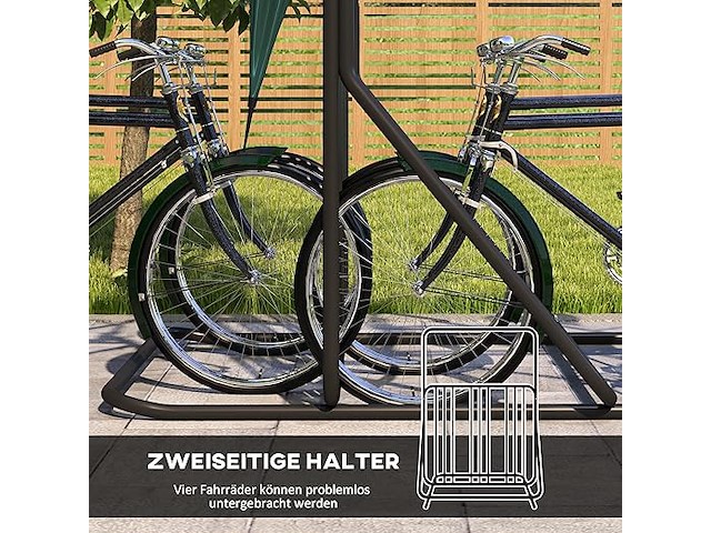 Fietsenrek dubbelzijdig tot 4 fietsen - afbeelding 4 van  5