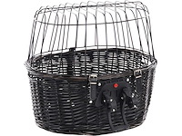 Fietsmand hond - hondenmand fiets - voor bagagedrager + fietsstuur - 2st - afbeelding 1 van  9