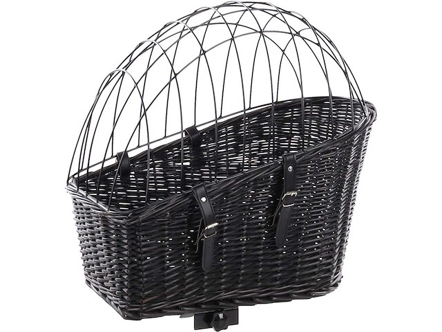 Fietsmand hond - hondenmand fiets - voor bagagedrager + fietsstuur - 2st - afbeelding 8 van  9