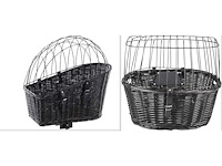 Fietsmand hond - hondenmand fiets - voor bagagedrager + fietsstuur - 2st - afbeelding 9 van  9