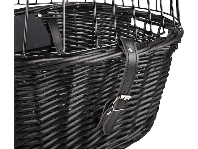Fietsmand hond - hondenmand fiets - voor bagagedrager + fietsstuur - 2st - afbeelding 3 van  9