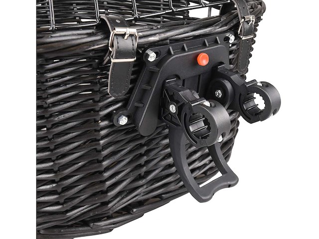Fietsmand hond - hondenmand fiets - voor bagagedrager + fietsstuur - 2st - afbeelding 2 van  9