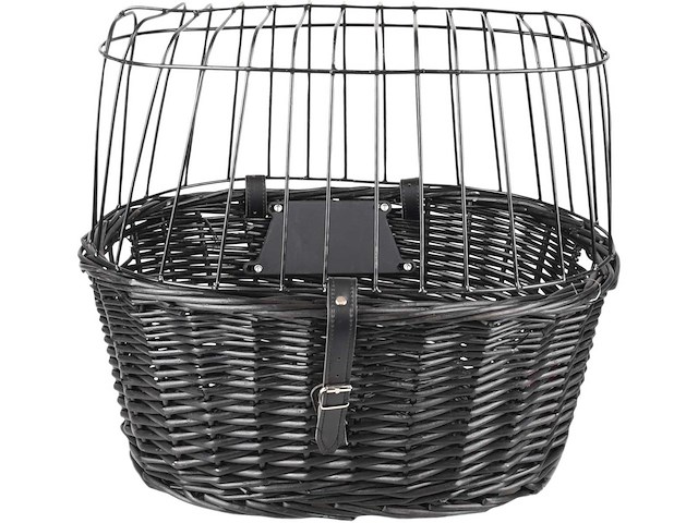 Fietsmand hond - hondenmand fiets - voor bagagedrager + fietsstuur - 2st - afbeelding 4 van  9