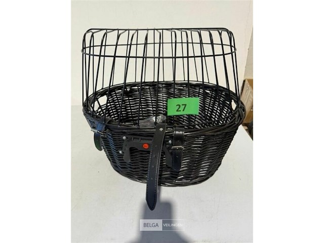 Fietsmand hond - voor bagagedrager - 46,5x37,5x40,5 cm - zwart - afbeelding 3 van  3