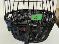 Fietsmand hond - voor bagagedrager - 46,5x37,5x40,5 cm - zwart - afbeelding 3 van  3