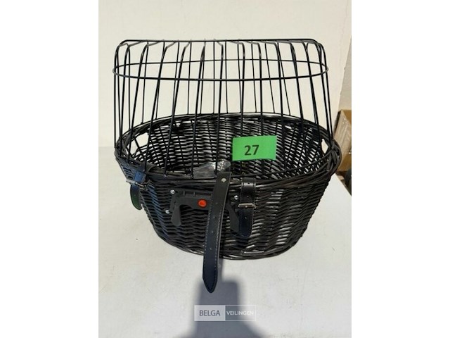 Fietsmand hond - voor bagagedrager - 46,5x37,5x40,5 cm - zwart - afbeelding 3 van  3