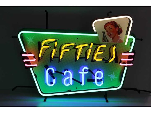 Fifties cafe - neon verlichting - afbeelding 1 van  2