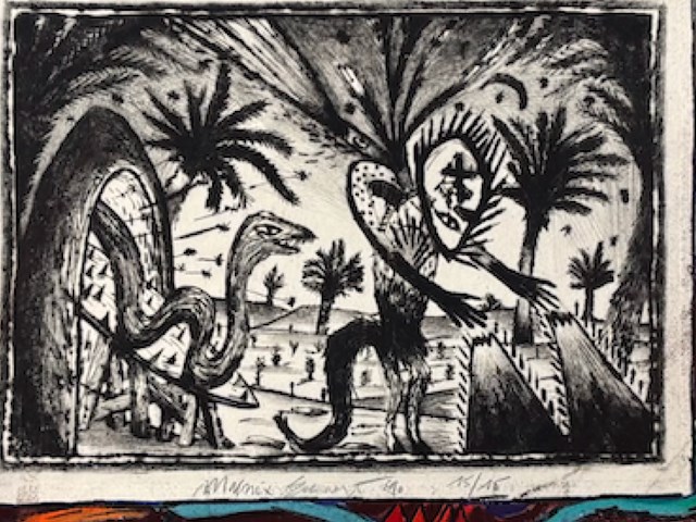 Figures with snake - marnix everaert 1990 - afbeelding 3 van  3