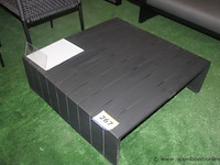 Fiji loungset frame + salontafel alu zwart mat | fiji kussenset voor lounge - sunbrella charcoal chiné - afbeelding 1 van  1