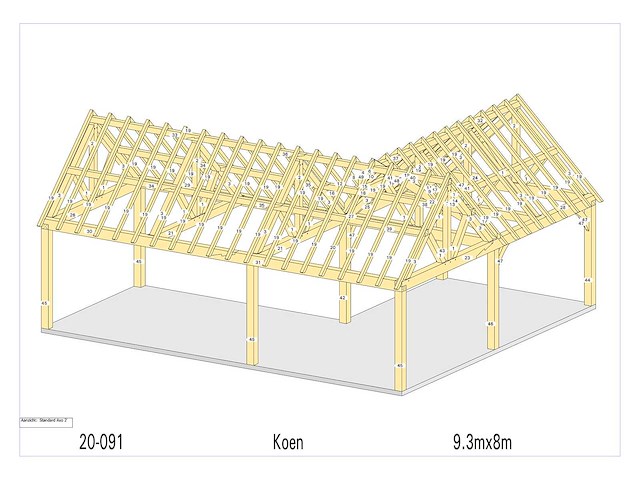 Fijnspar bijgebouw l vorm 8x9,30 - spiegelbeeld - afbeelding 3 van  8