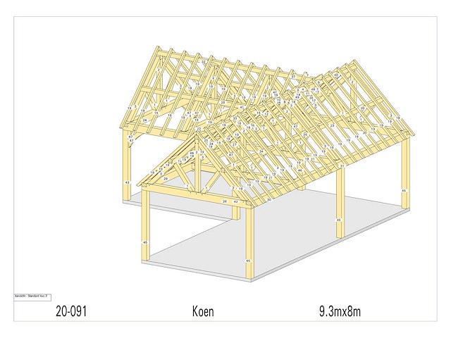 Fijnspar bijgebouw l vorm 8x9,30 - spiegelbeeld - afbeelding 4 van  8
