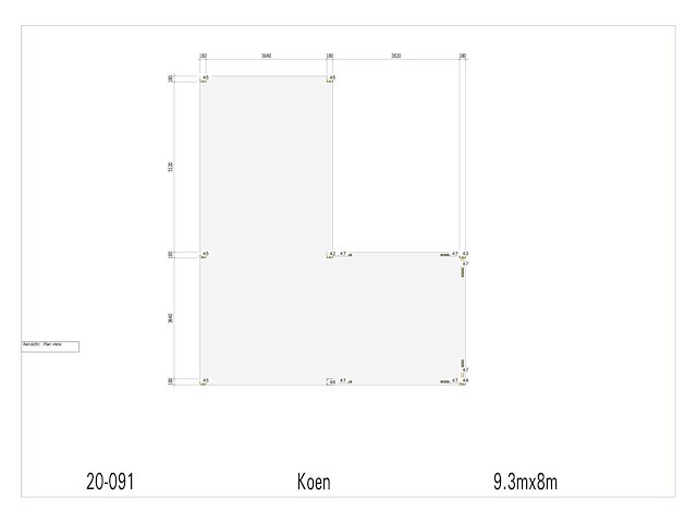 Fijnspar bijgebouw l vorm 8x9,30 - spiegelbeeld - afbeelding 5 van  8