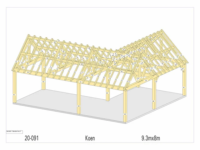 Fijnspar bijgebouw l vorm 8x9,30 - spiegelbeeld - afbeelding 3 van  8